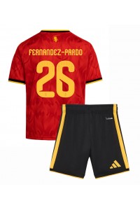 Belgia Matias Fernandez-Pardo #26 Jalkapallovaatteet Lasten Kotipeliasu MM-kisat 2026 Lyhythihainen (+ Lyhyet housut)